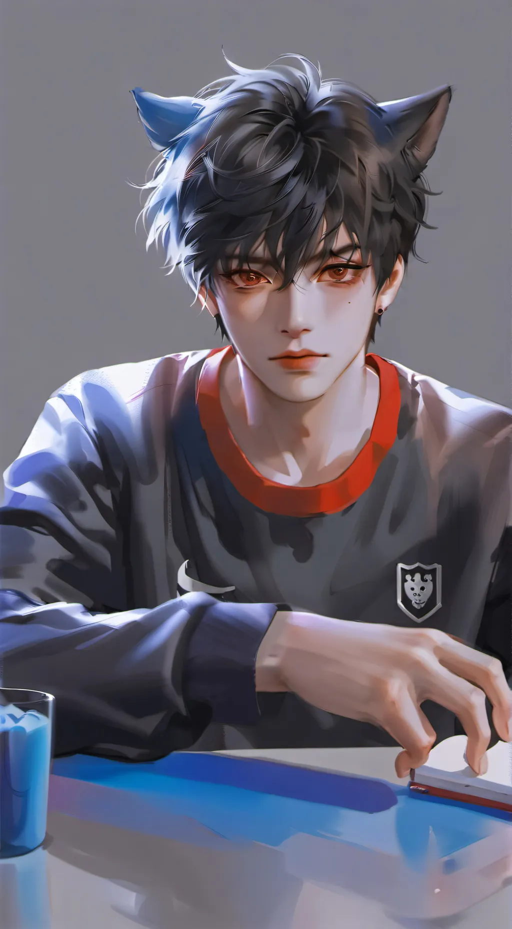 ai character: •|~☆~| Milo |~☆~|• background