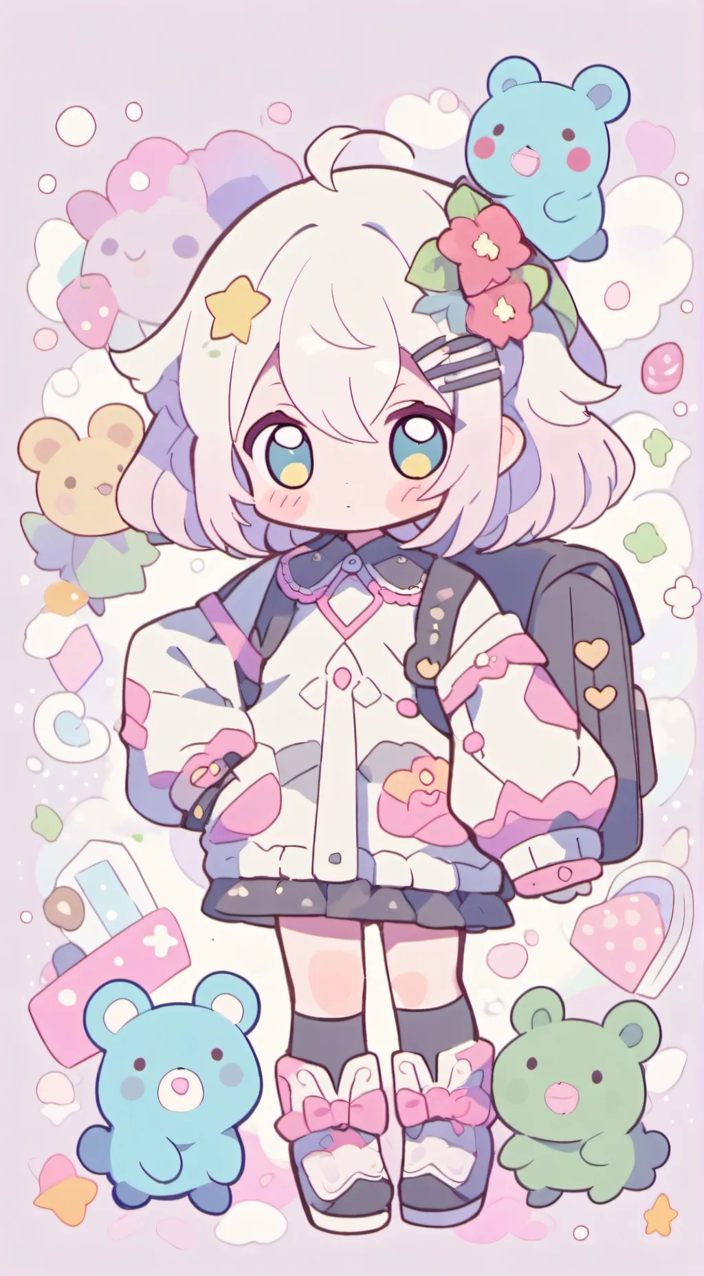 ai character: bebé tierna  background