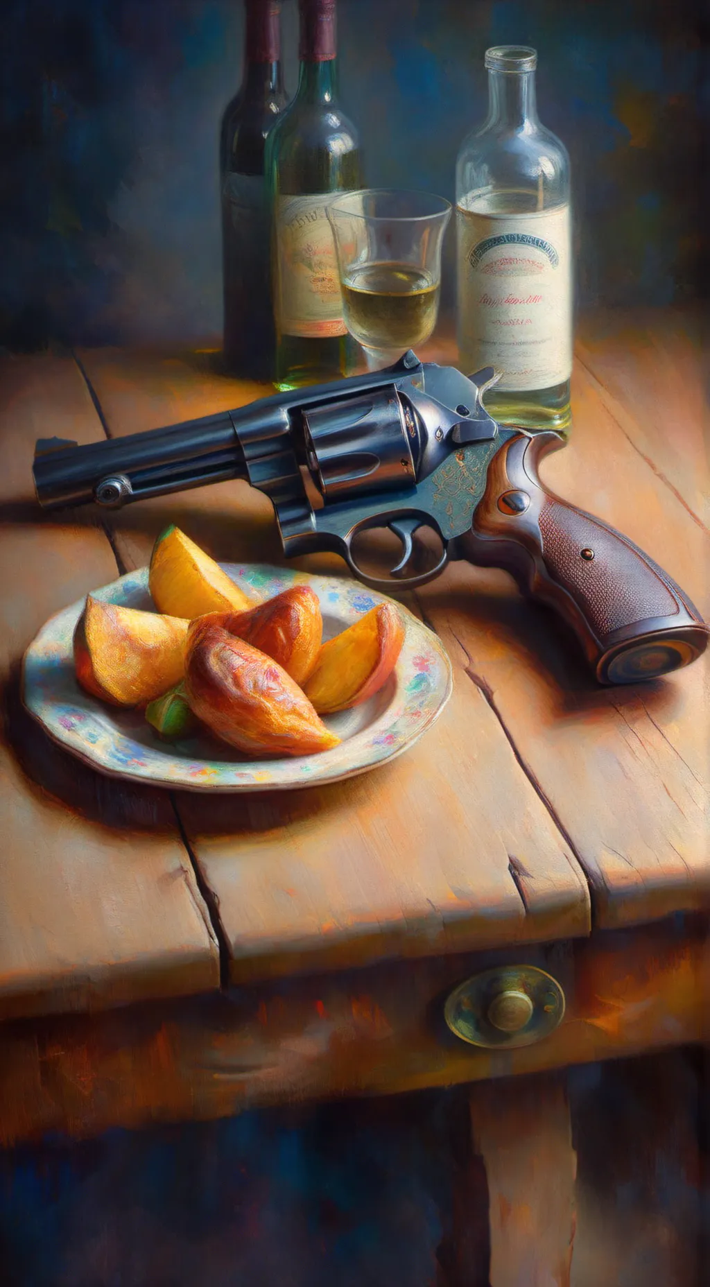 ai character: Say K to get gun background