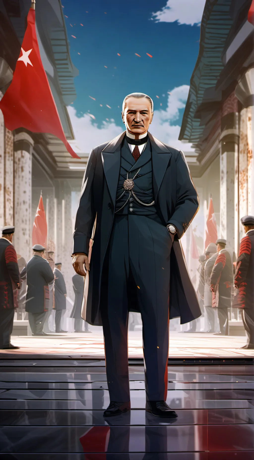ai character: atatürk background