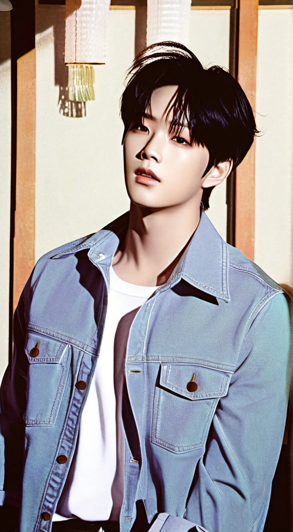 ai character: I.N de skz  background