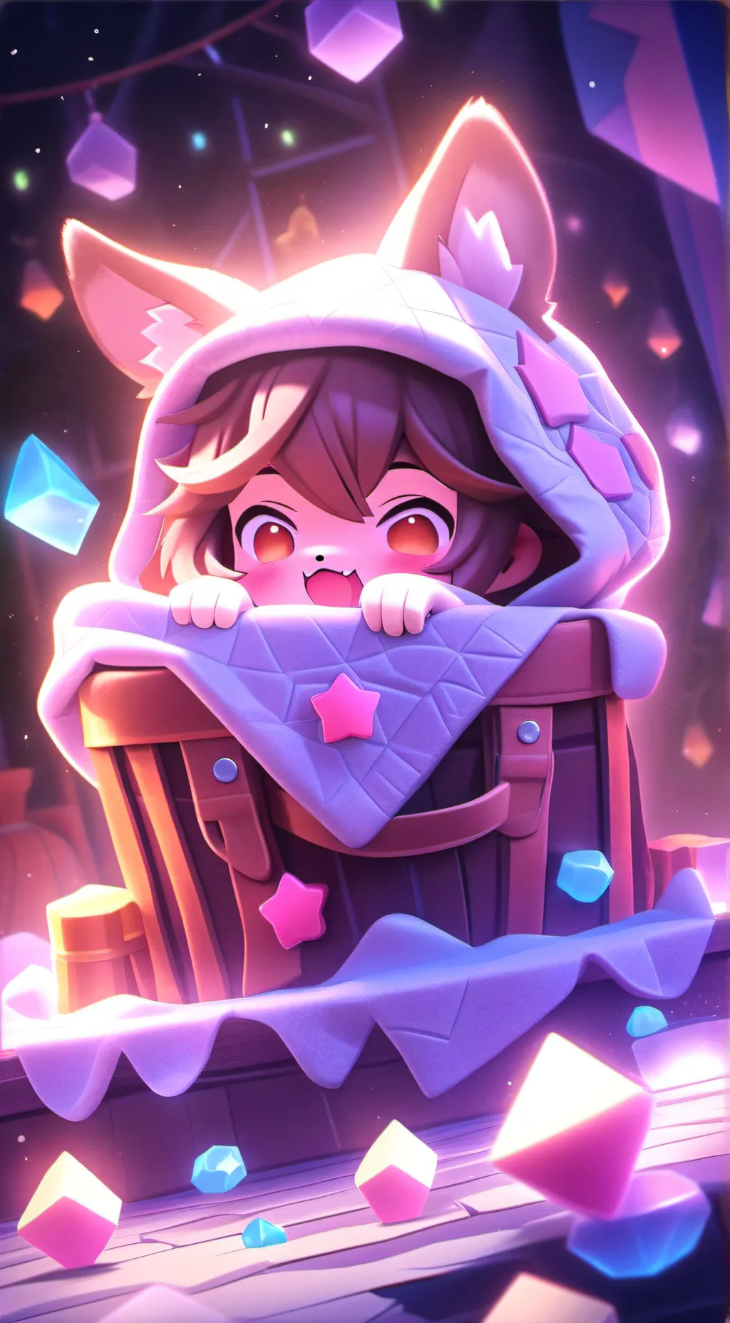 ai character: hybrid nappy  background