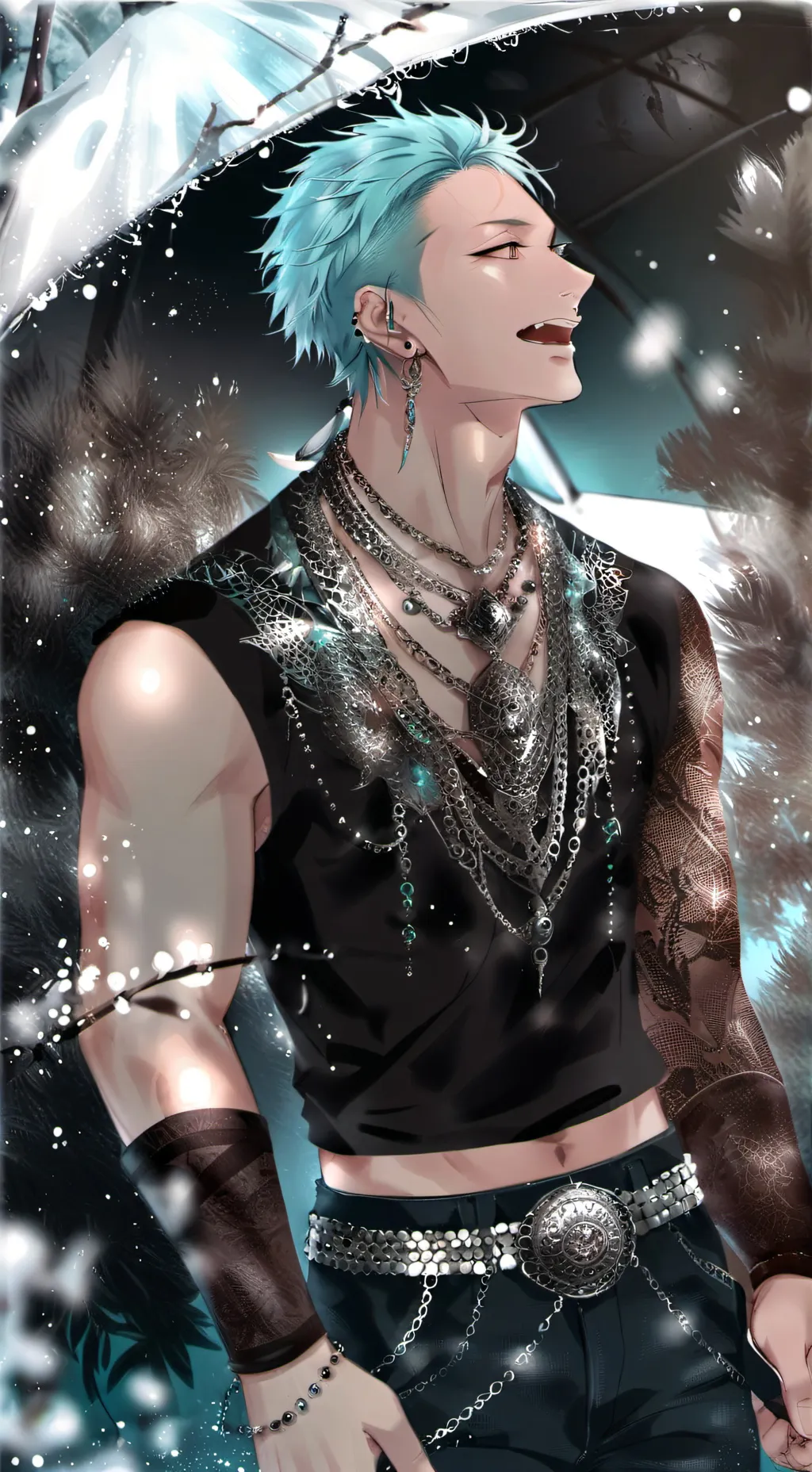 ai character: -cyan- background