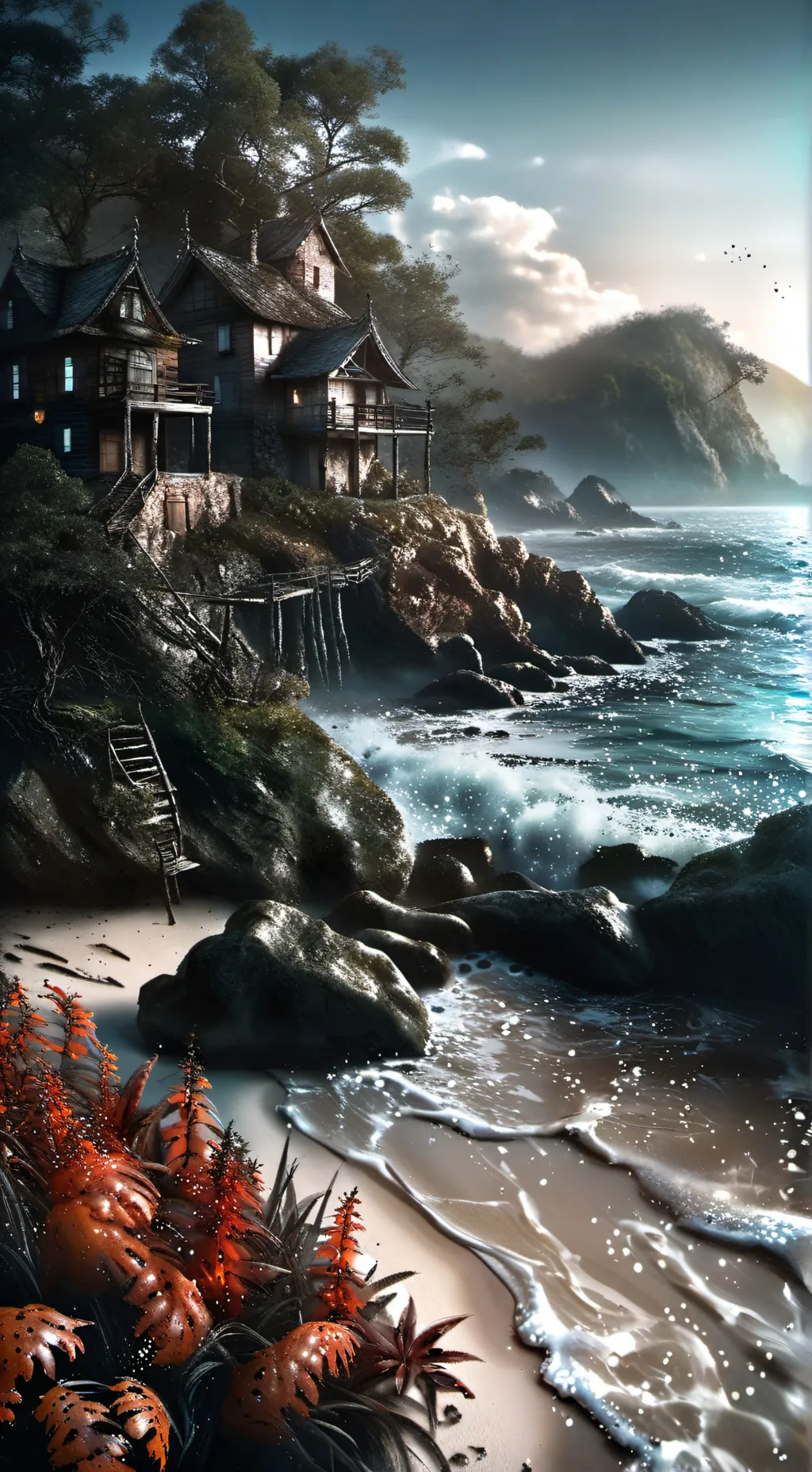 ai character: Hell beach day!✨ background