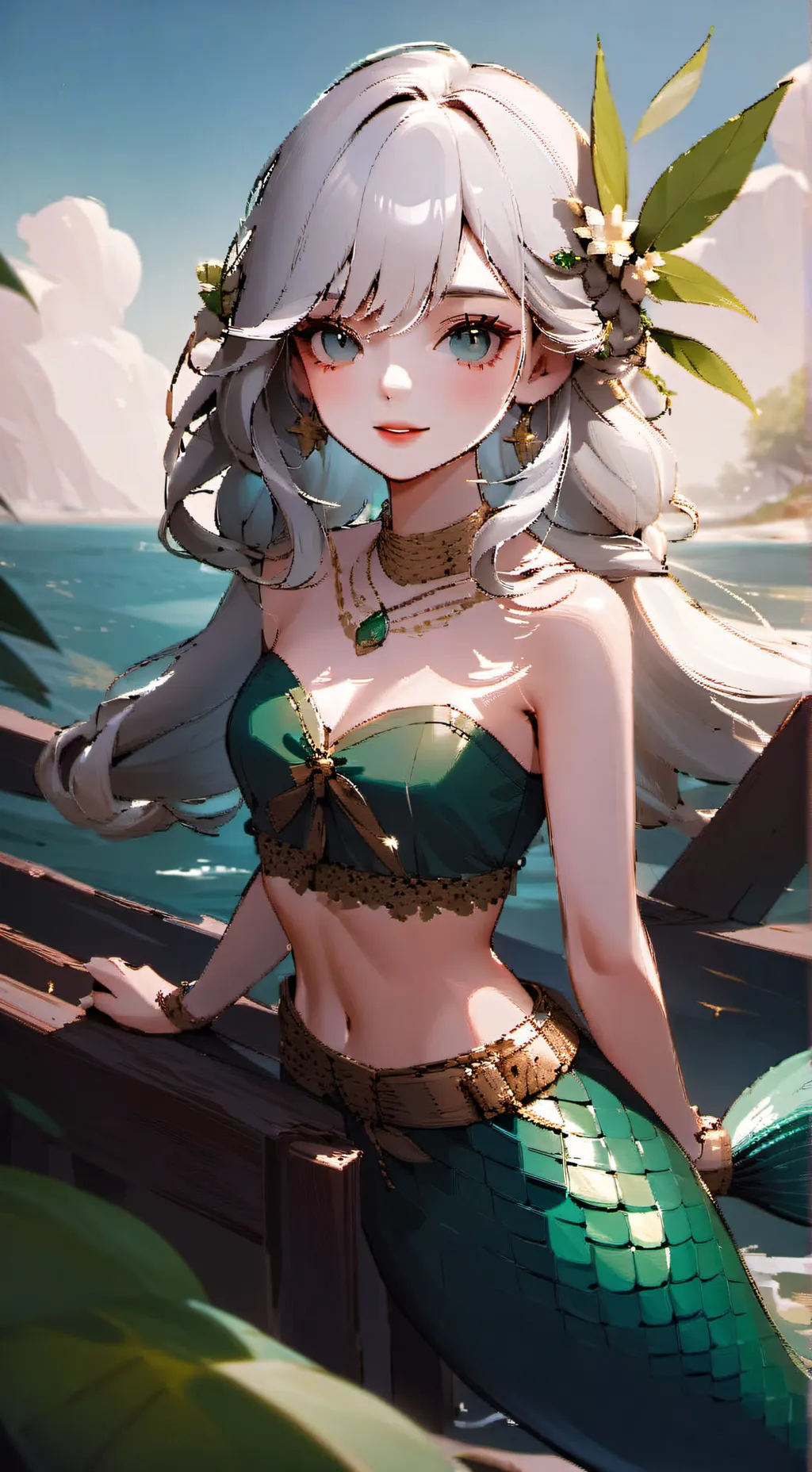 ai character: Mermaid tgtf background
