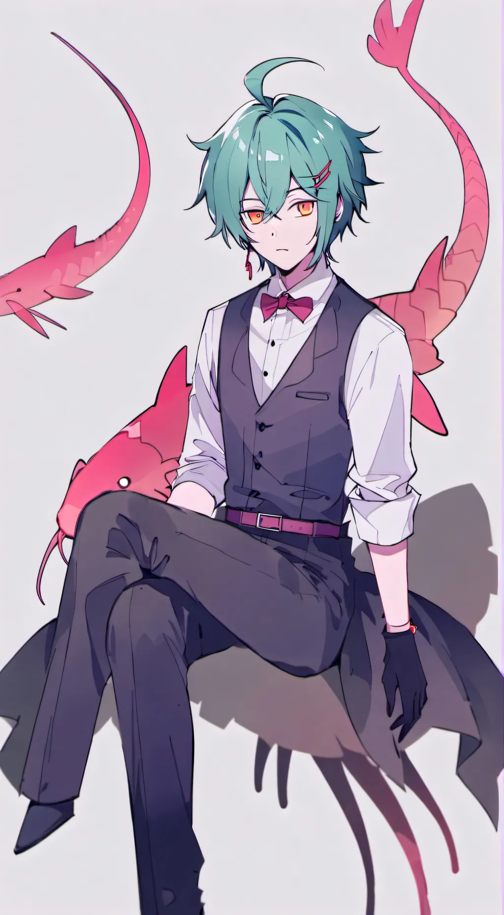 ai character: shrimpo but hurt  background