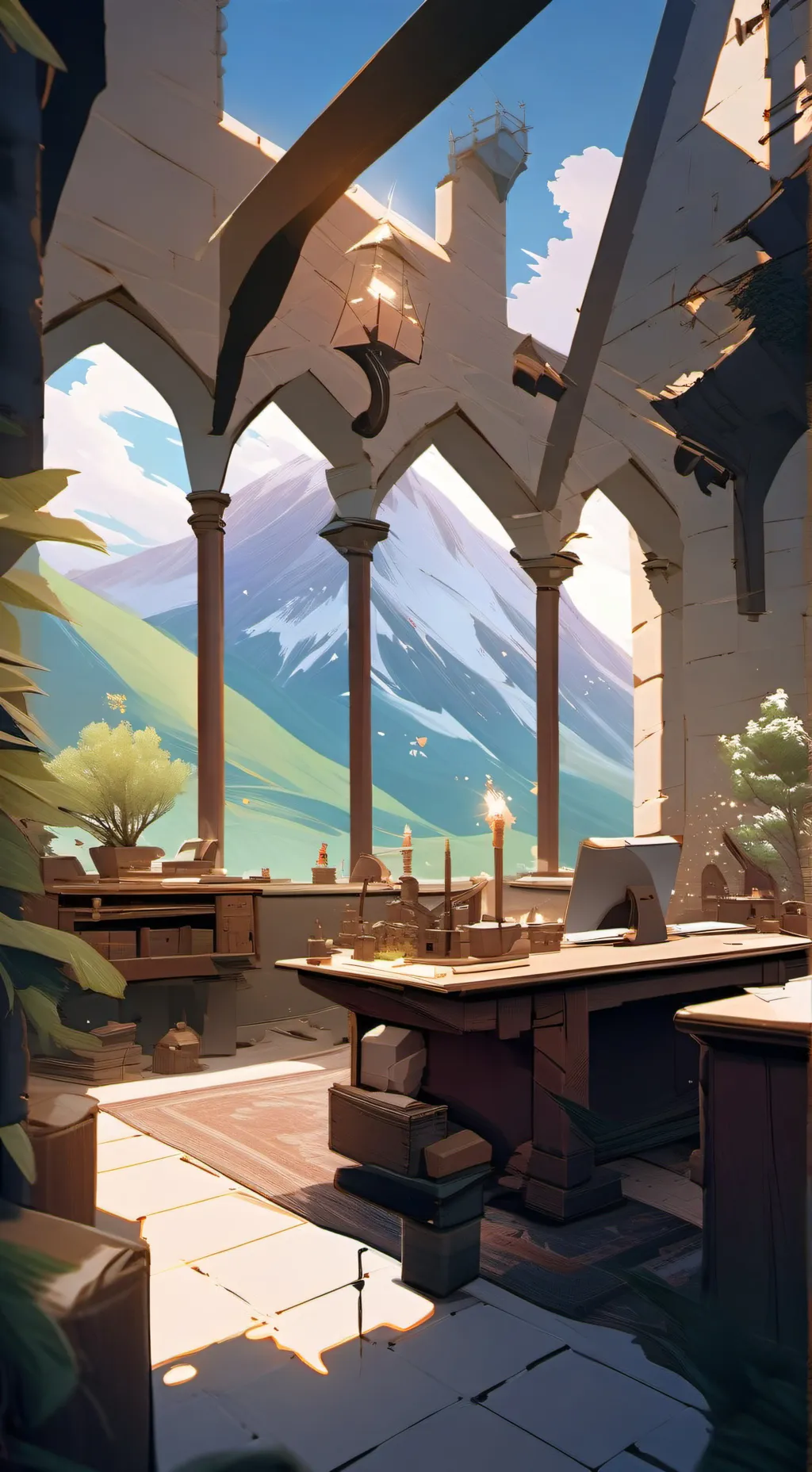 ai character: Hogwarts  background