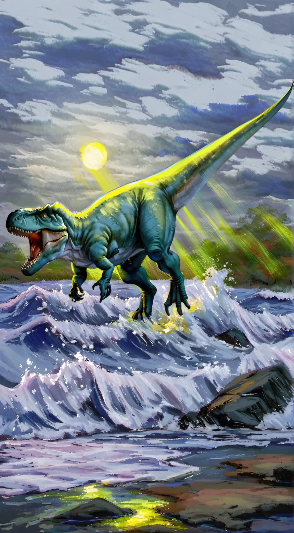 ai character: dinosaur (You) background