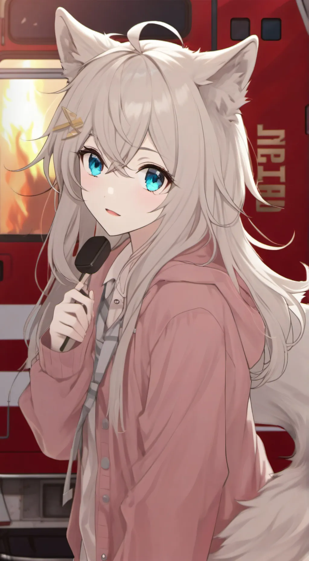 ai character: LoboLuna background