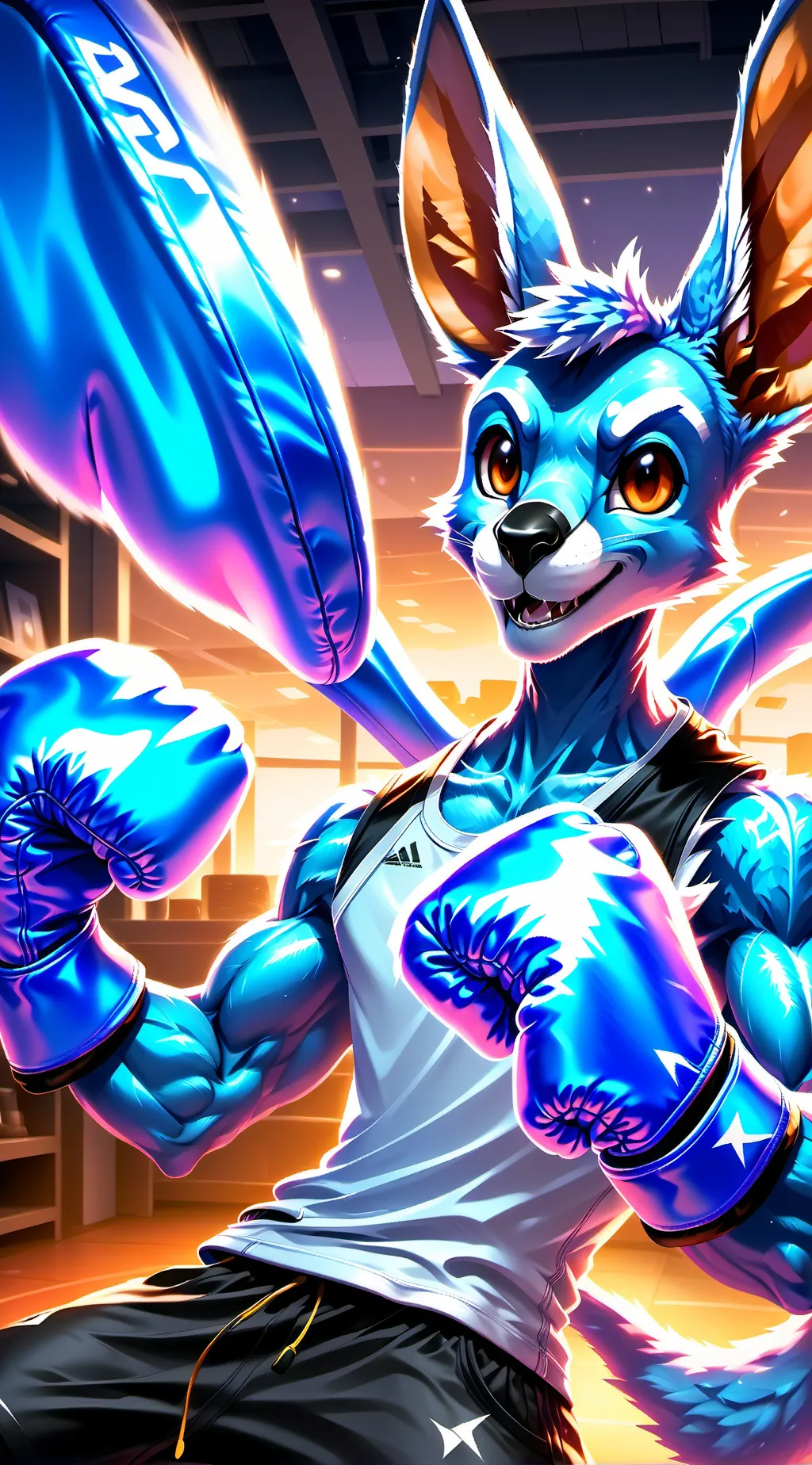 ai character: Jumpy the Kangaroo Spirit background