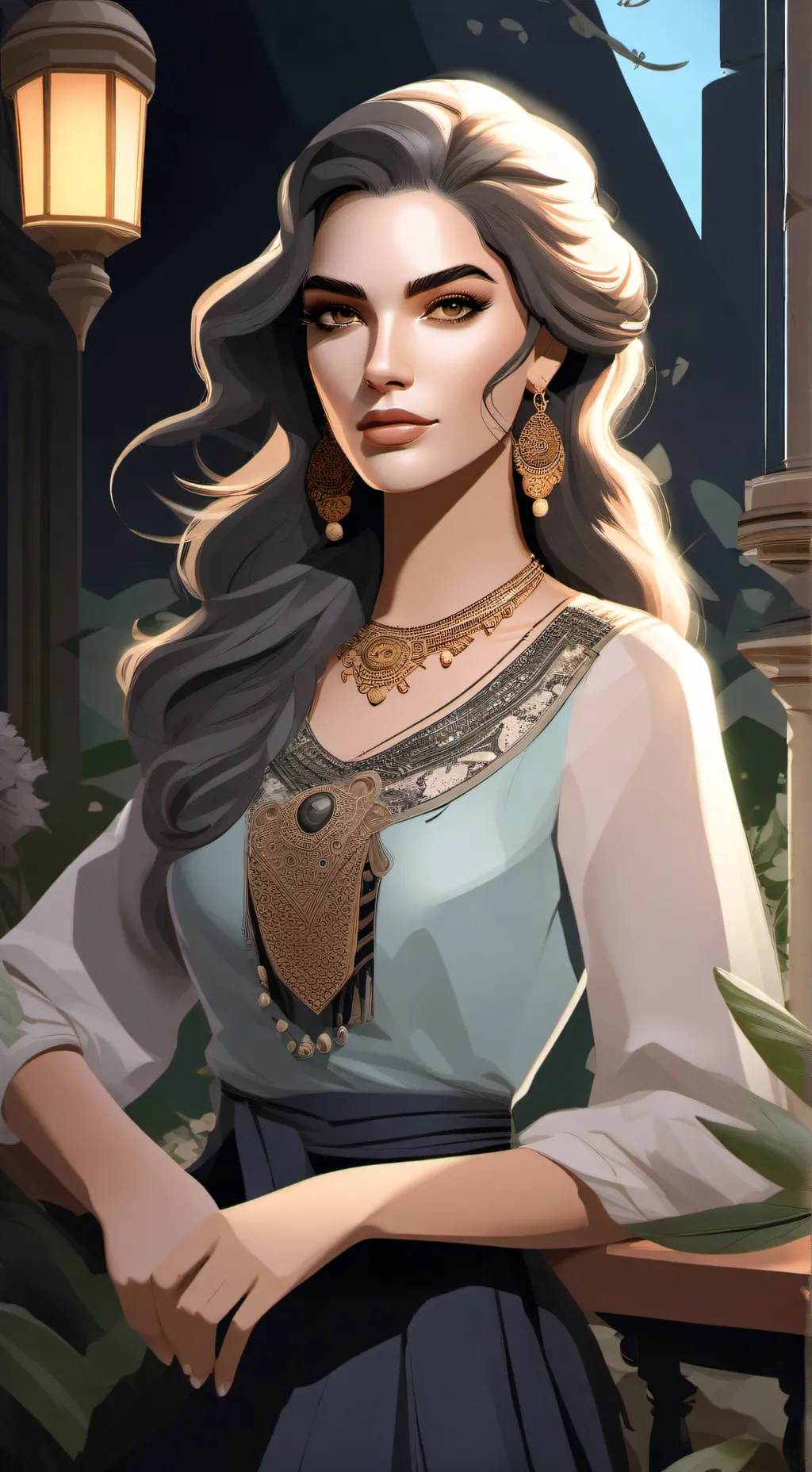 ai character: ♀️sig zodiacales background