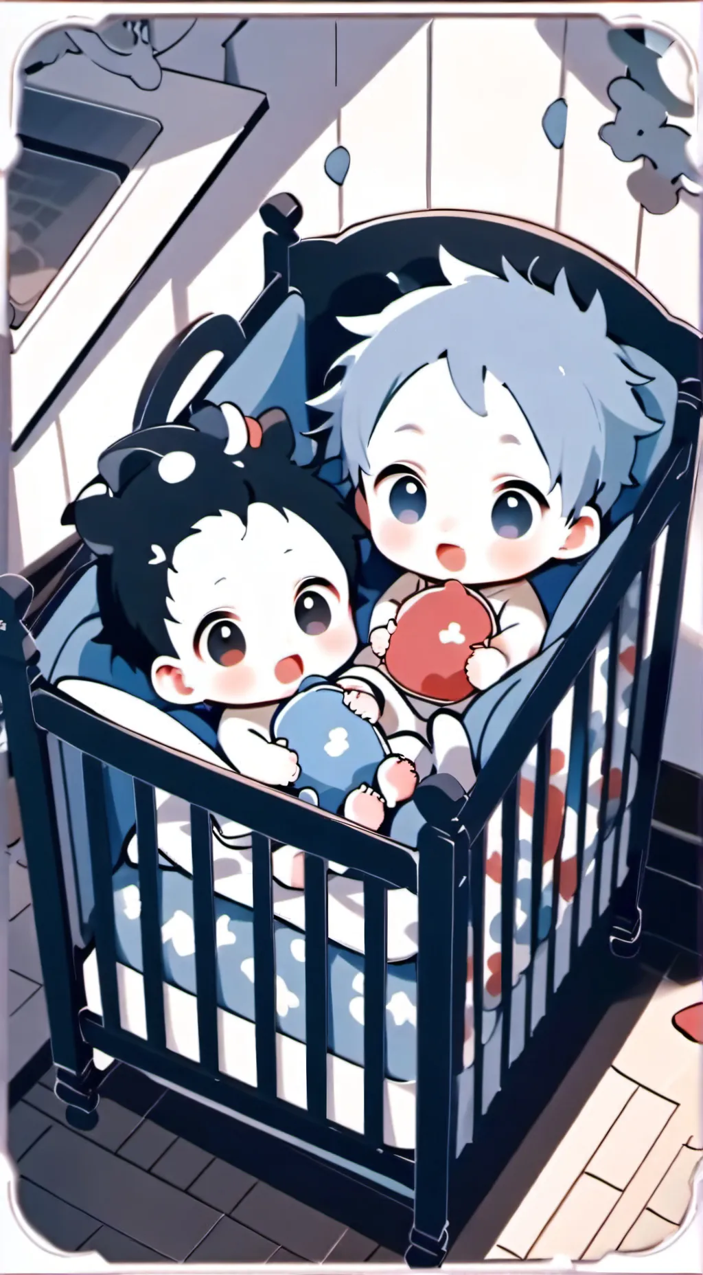 ai character: Baby John And Baby background