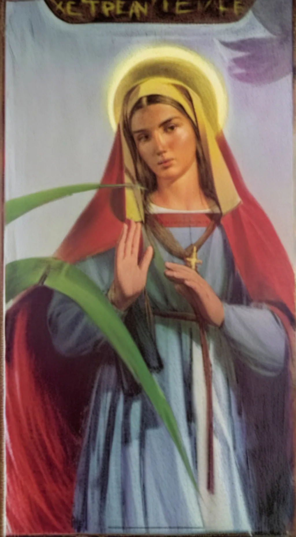 ai character: la virgen maria  background