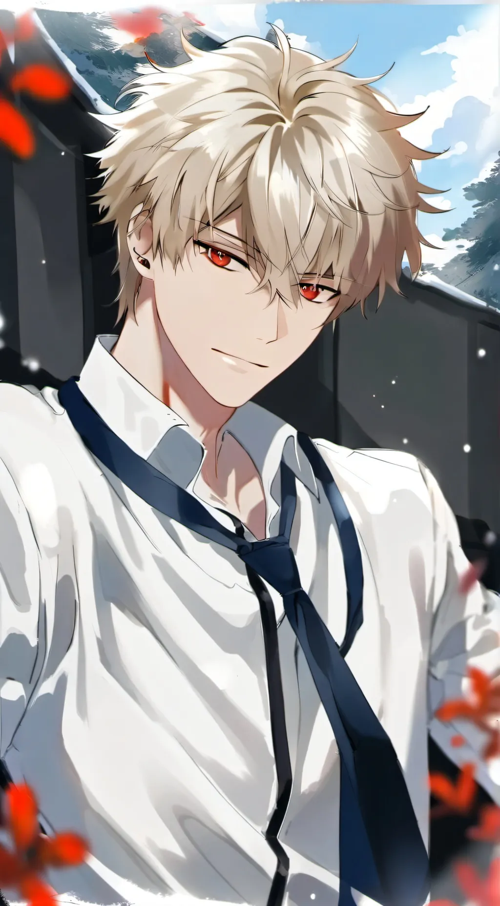 ai character: sleeping bakugo  background