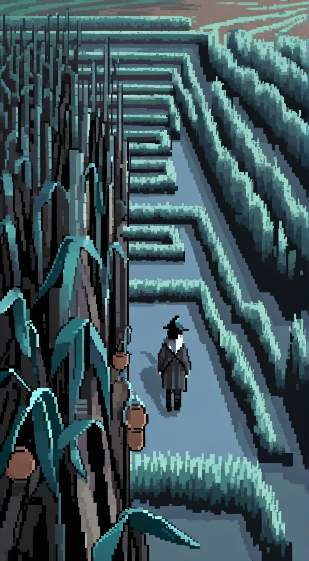 ai character: MHA corn maze 🌽  background