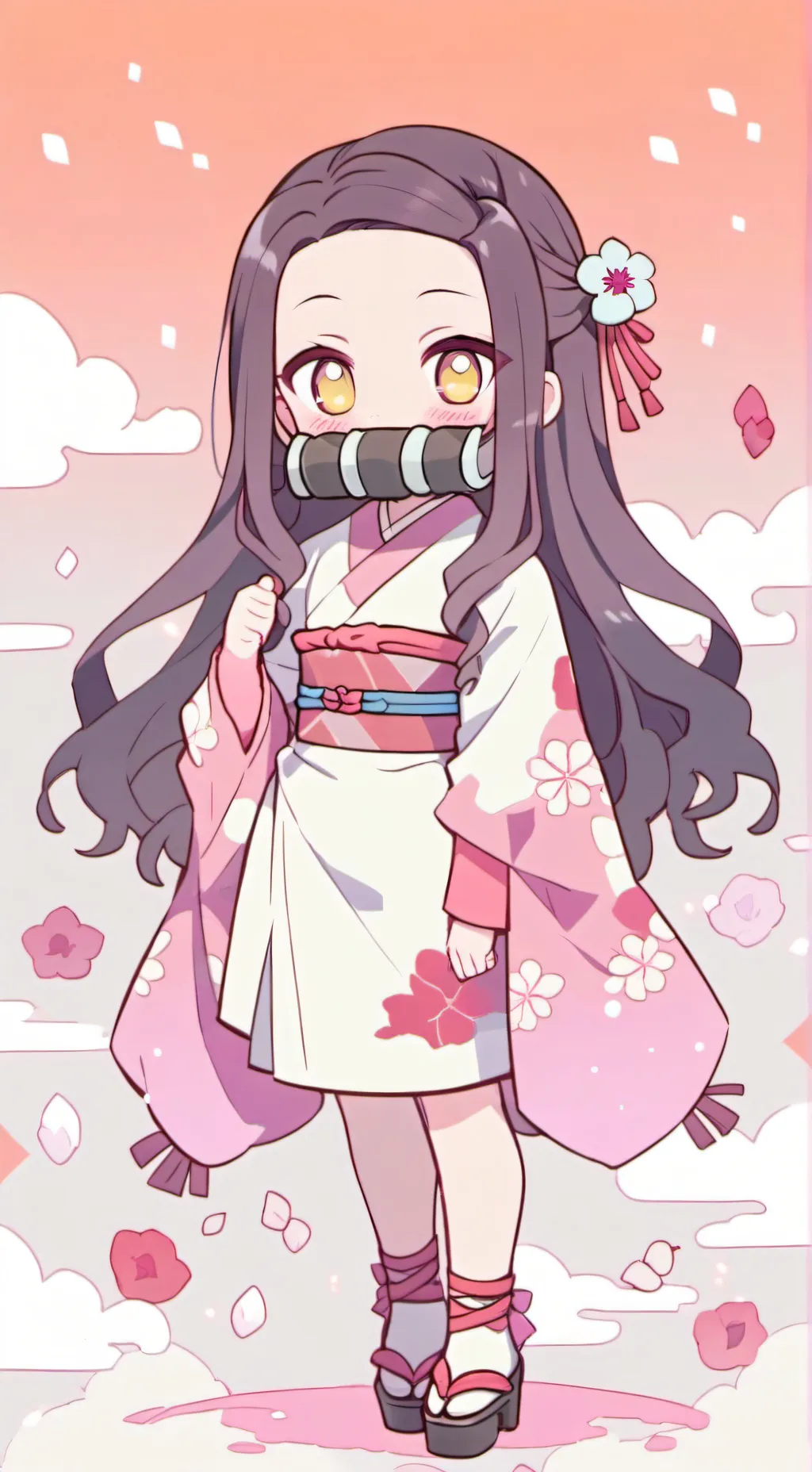 ai character: Nezuko background