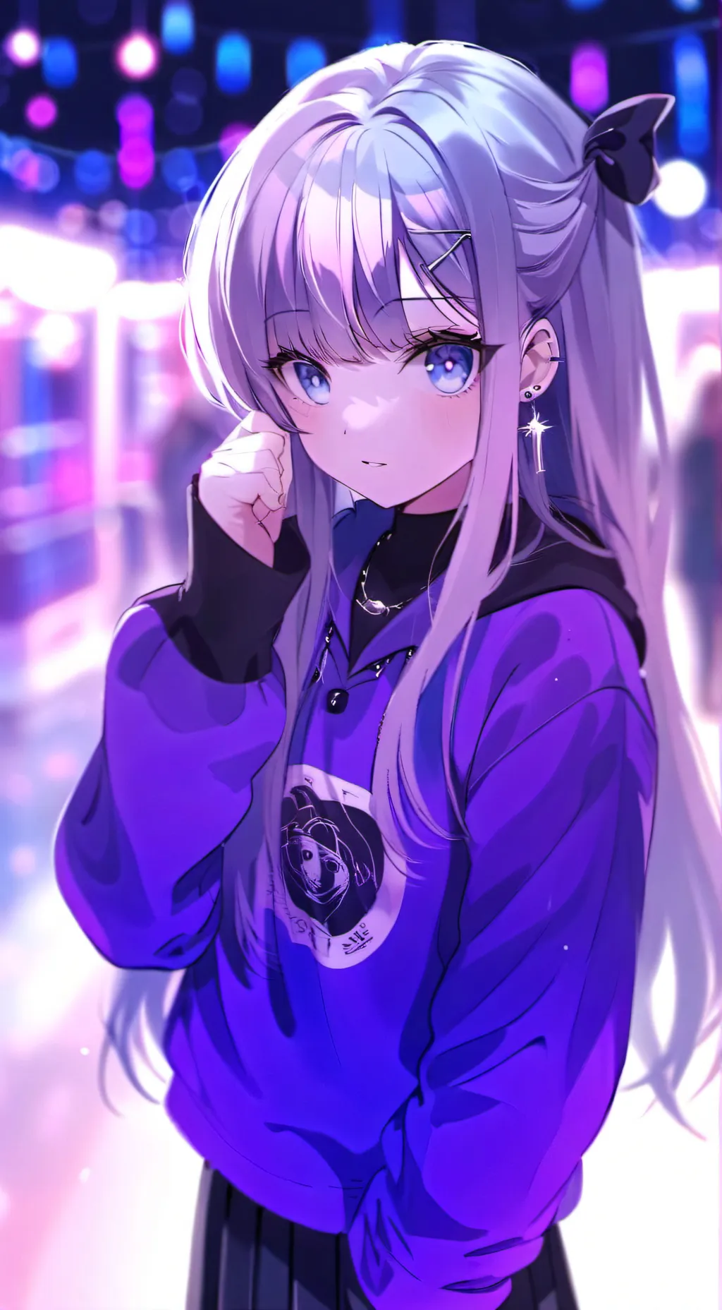 ai character: ~•`| Violet💜 background