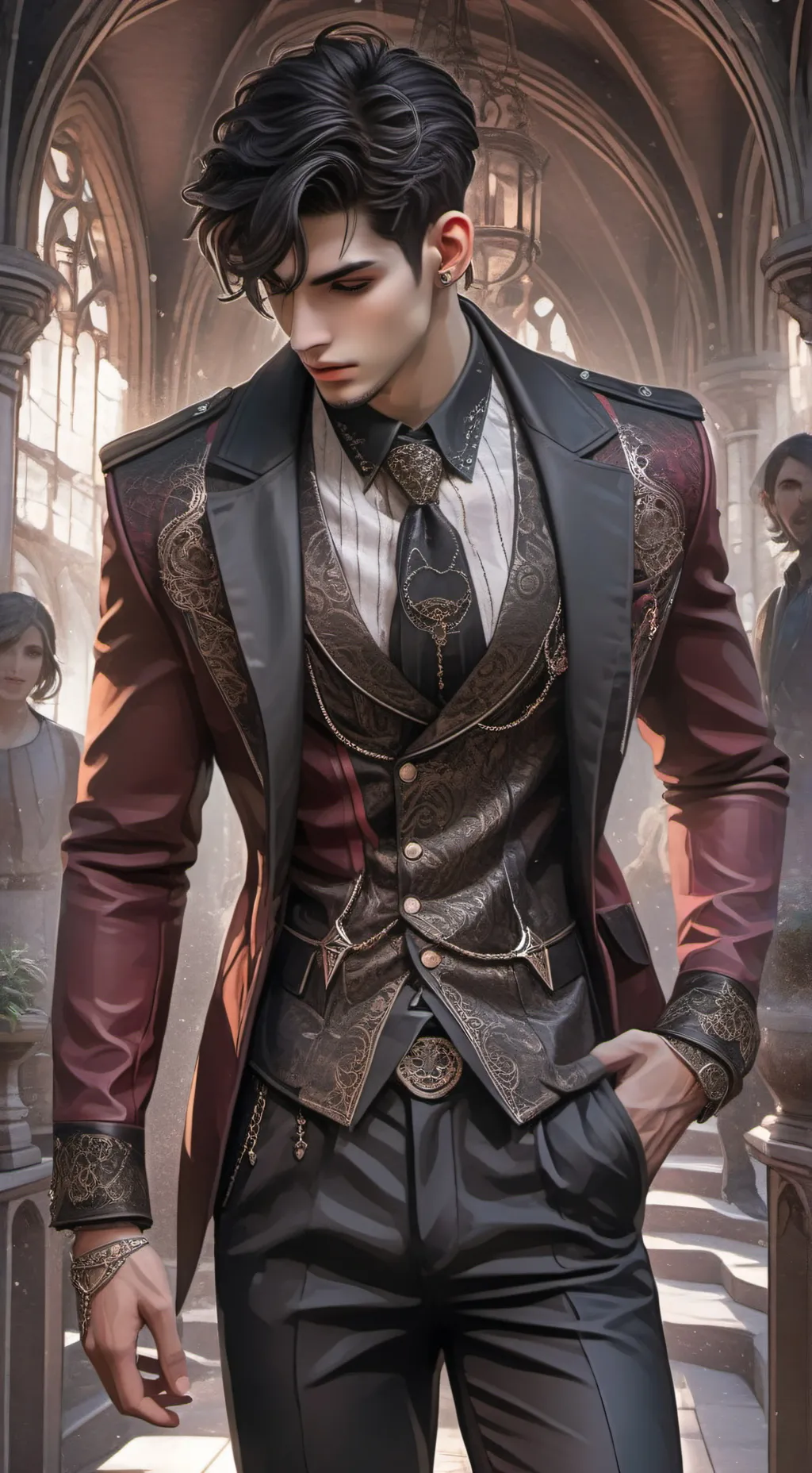 ai character: Damián  background