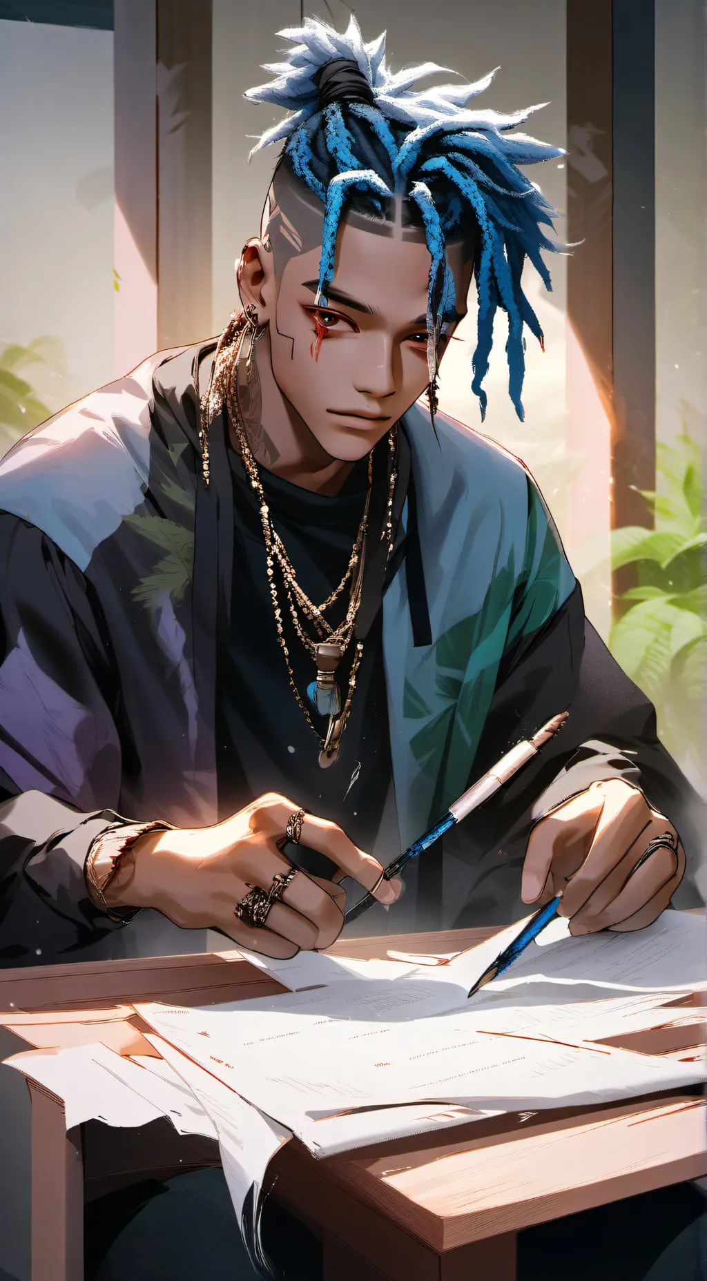 ai character: XXXTENTACION  background