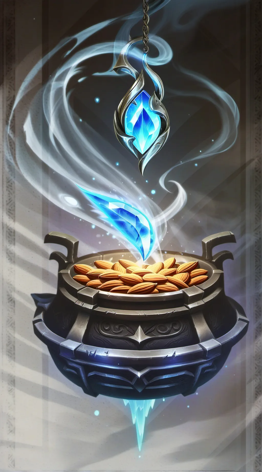 ai character: roasted almond background