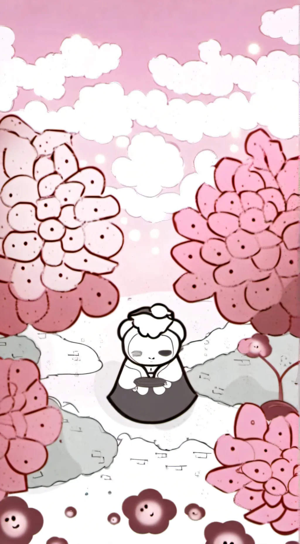 ai character: Christmas dw angst background