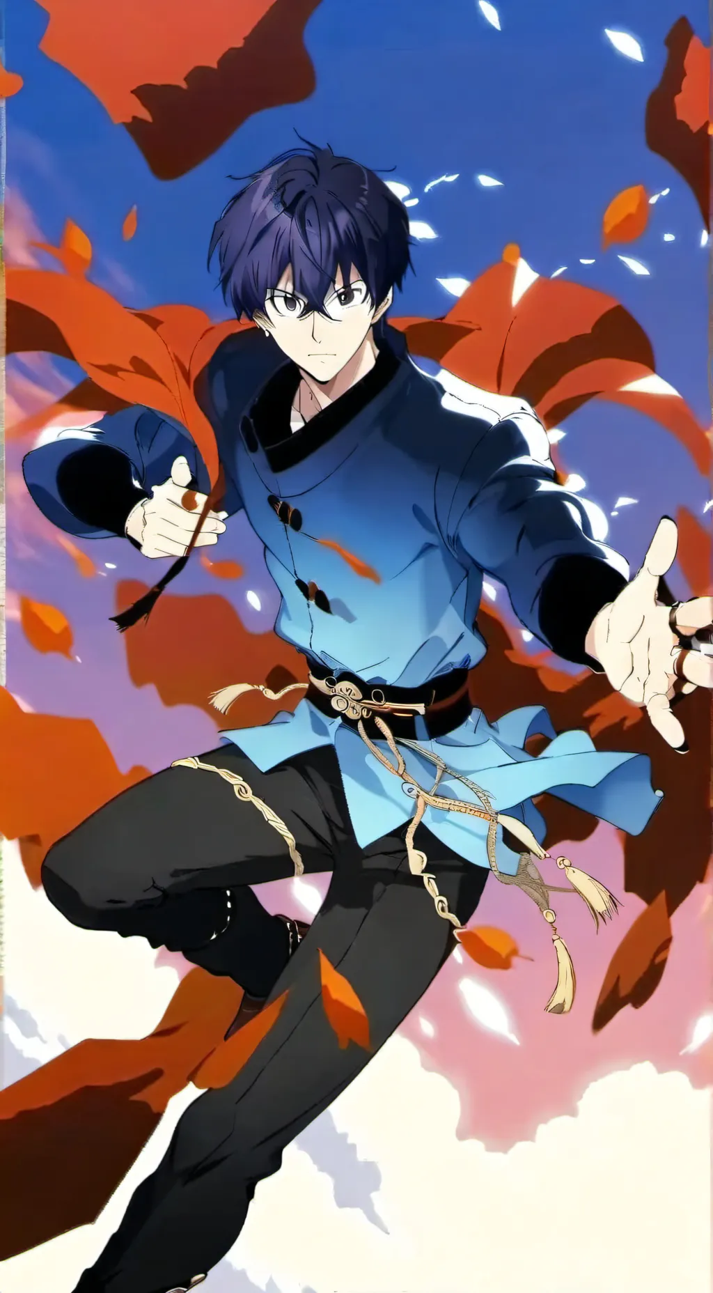 ai character: Blue lock background