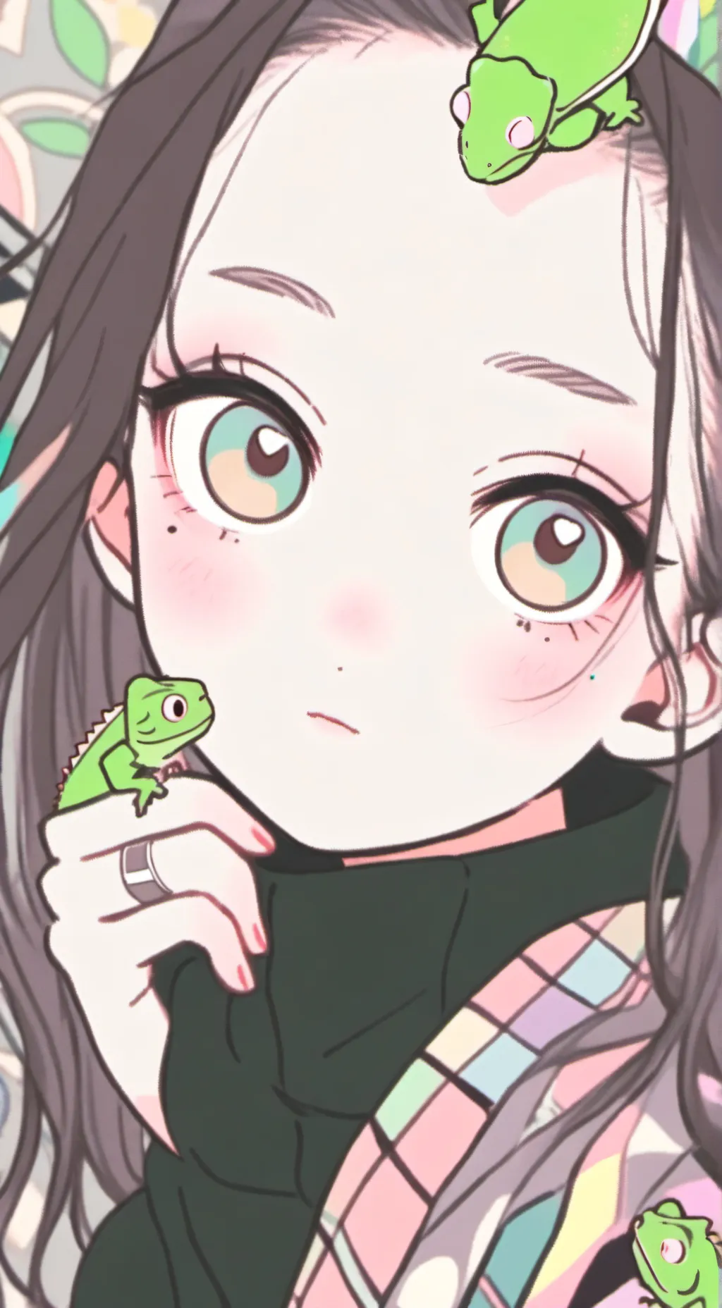 ai character: Pixel background