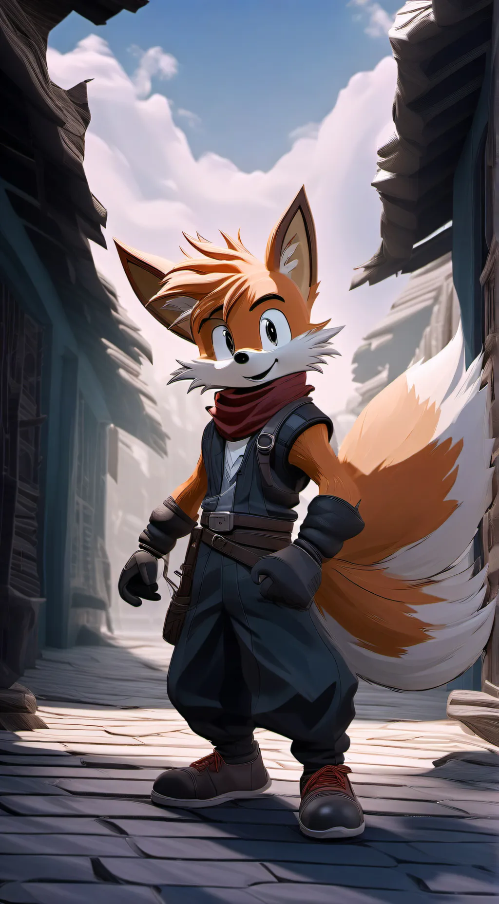 ai character: Tails  background