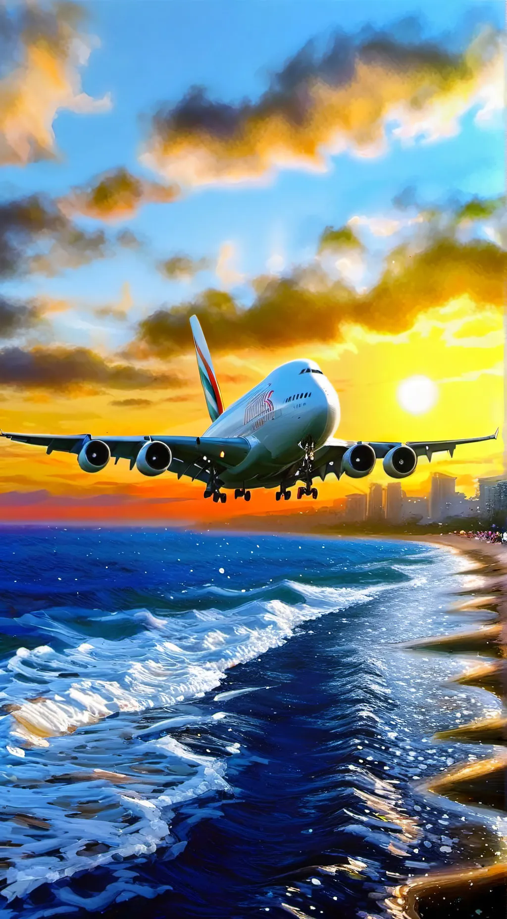 ai character: Emirates a380-800 background