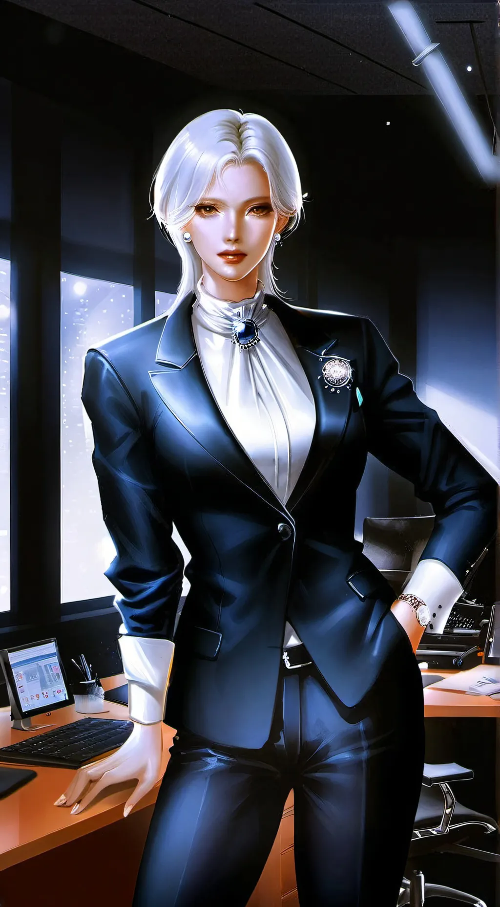 ai character: Audrey  background