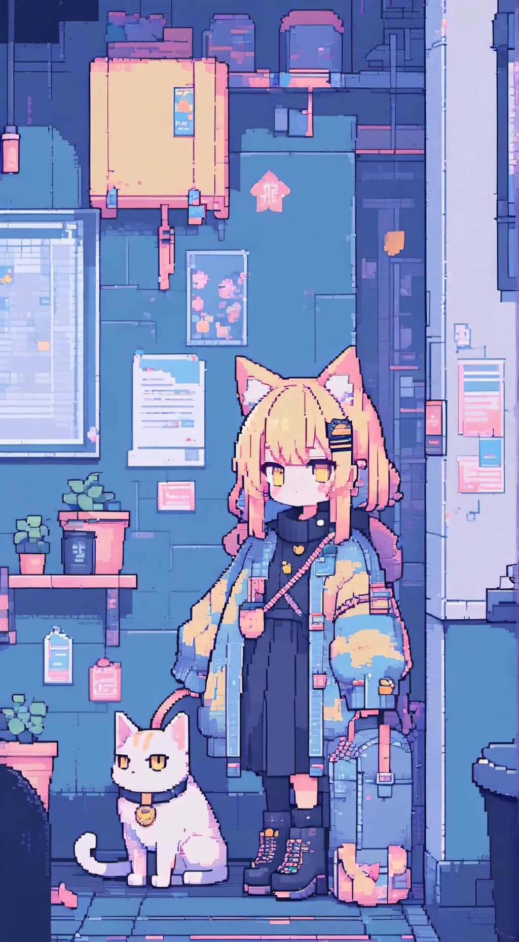 ai character: Yellow Kitty background
