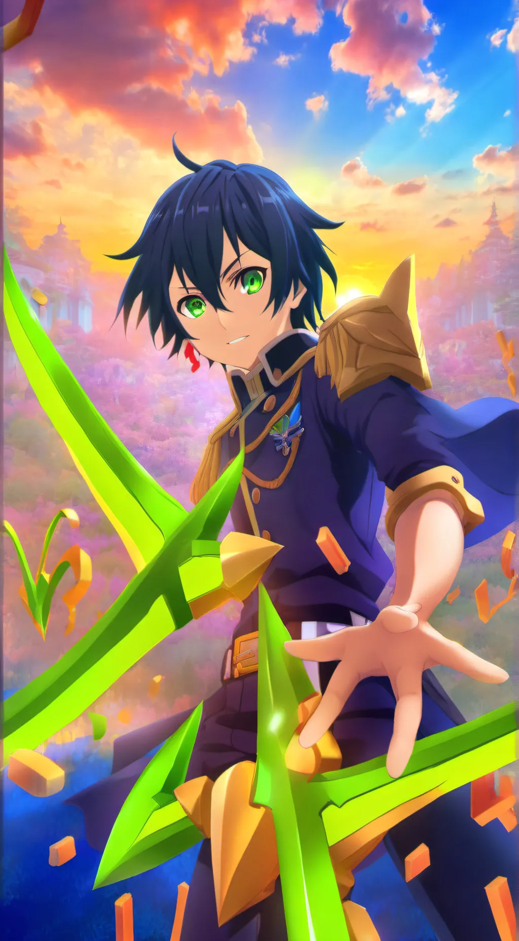 ai character: Yuuichiro Hiakuya background