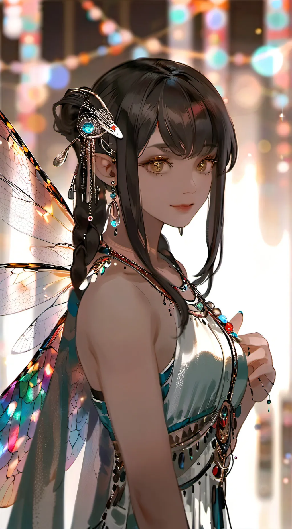 ai character: Iridescent Furry Flyer background