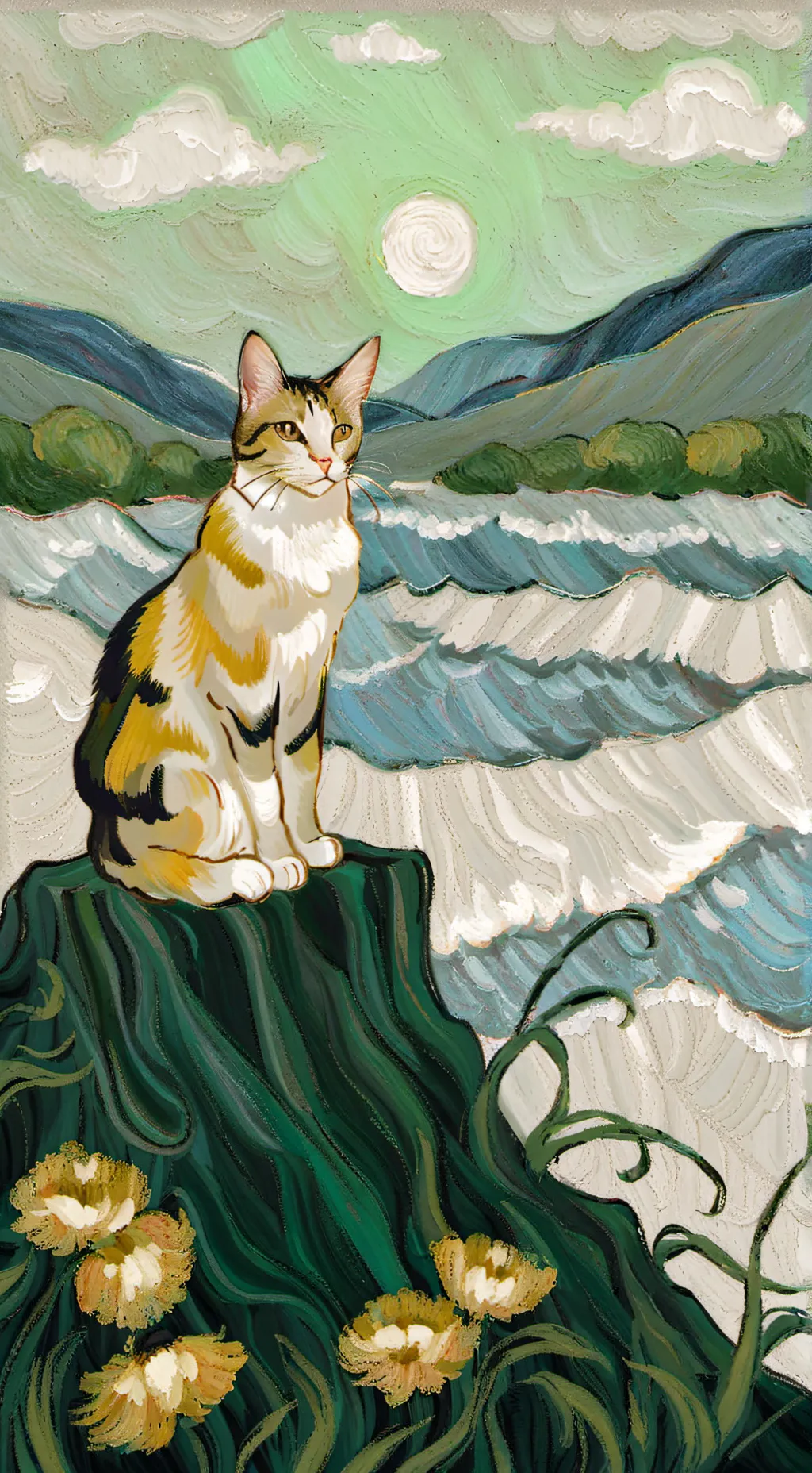 ai character: two time gatito  background