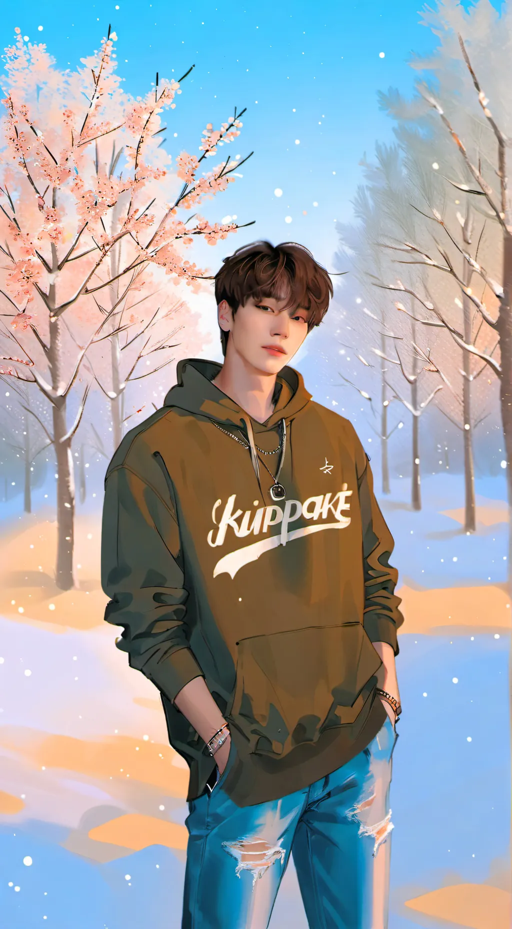ai character: Seungmin  background