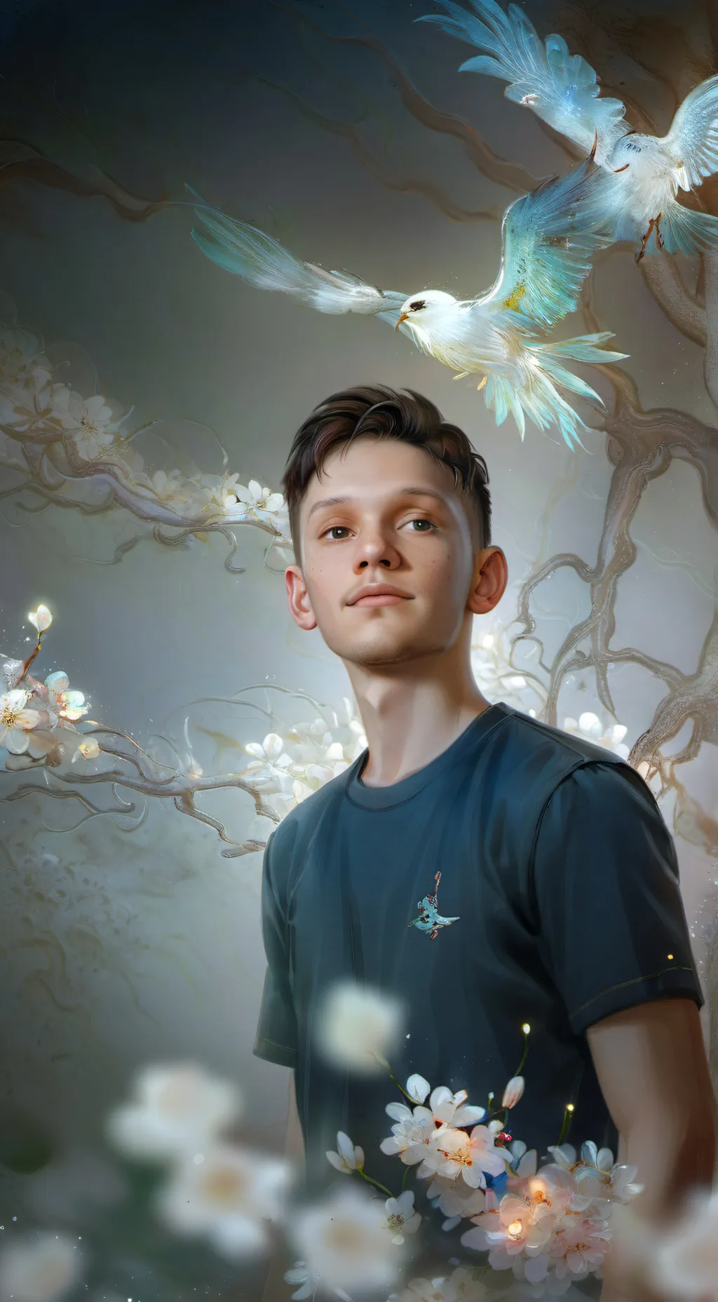 ai character: angel background