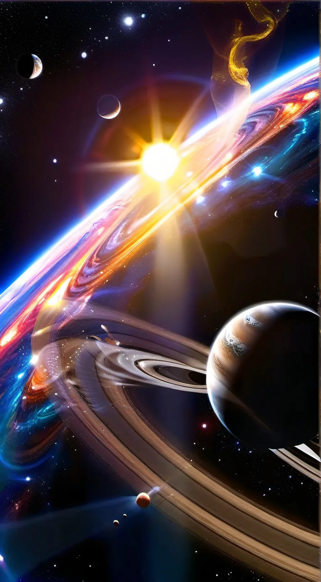 ai character: Past Solar balls background