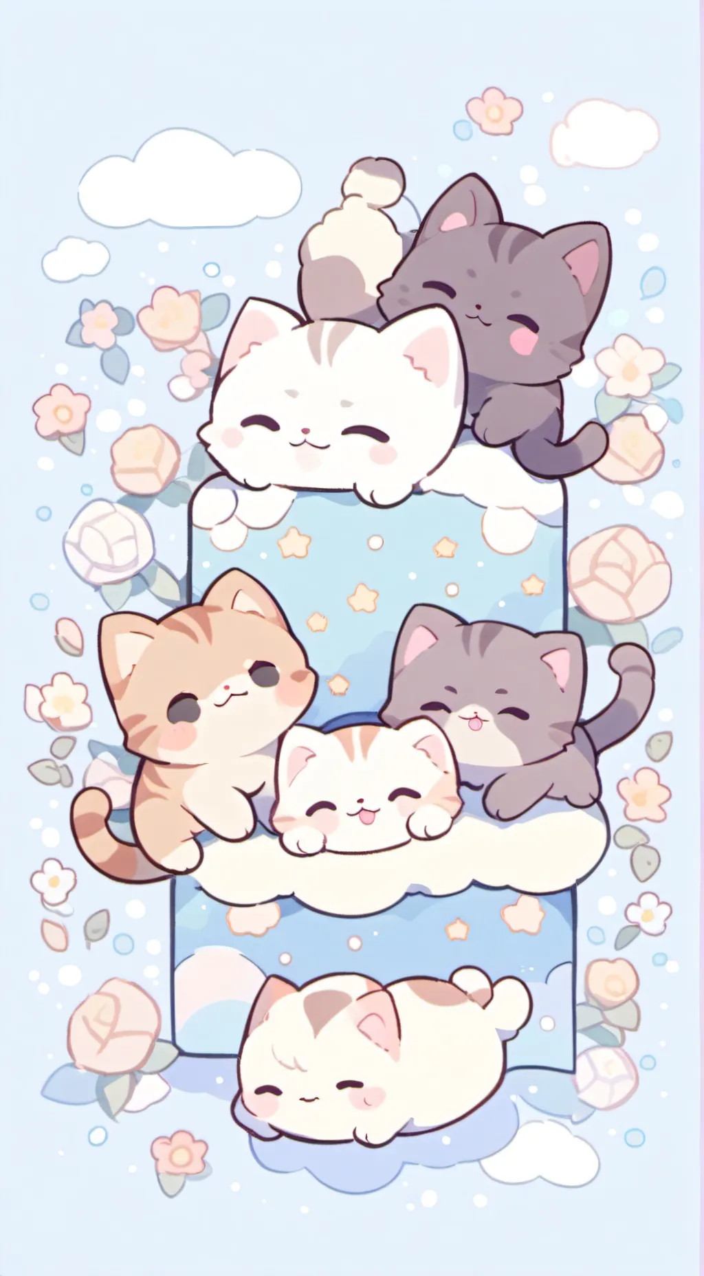 ai character: Cat's are cute:3 background