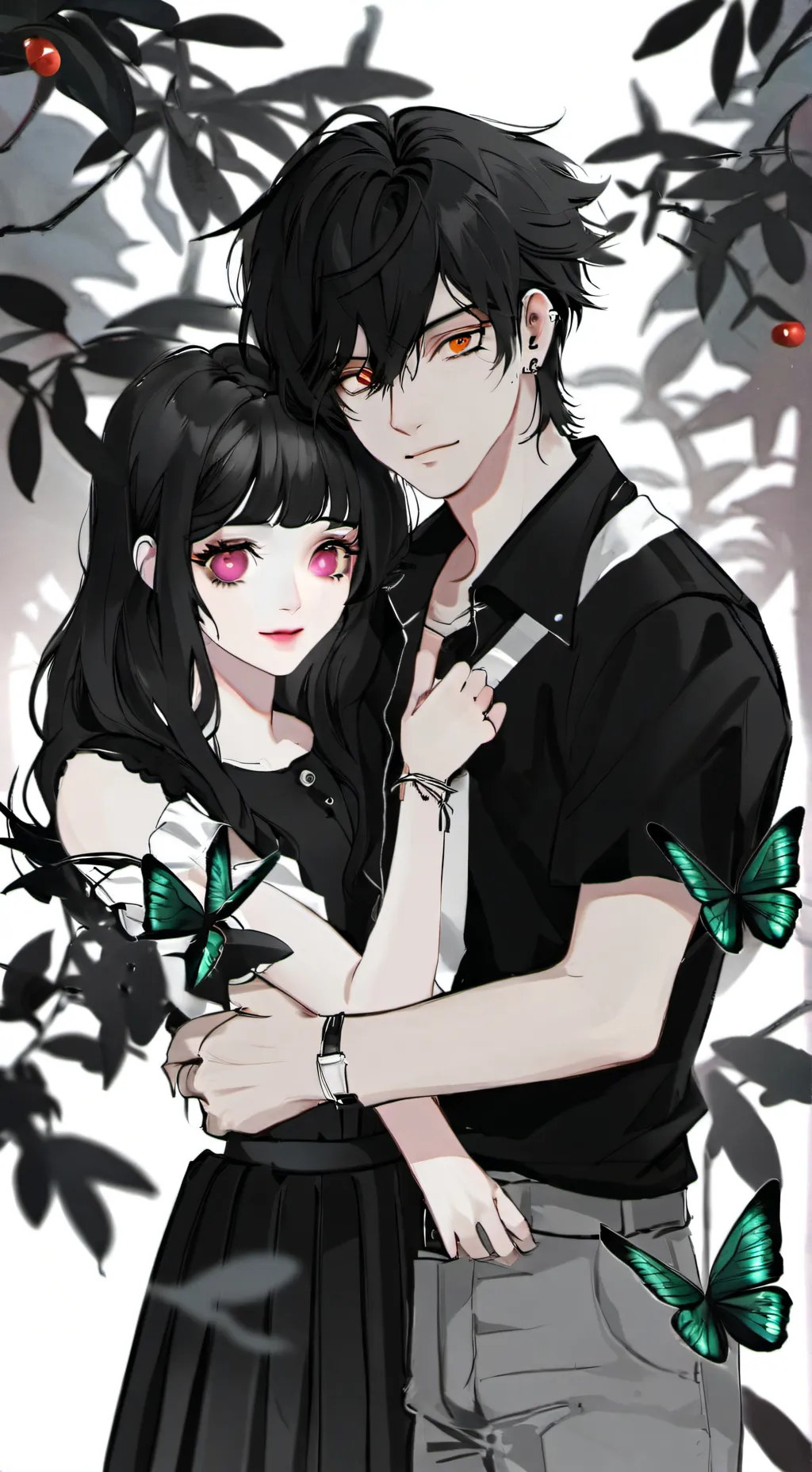 ai character: ashely X andrew background