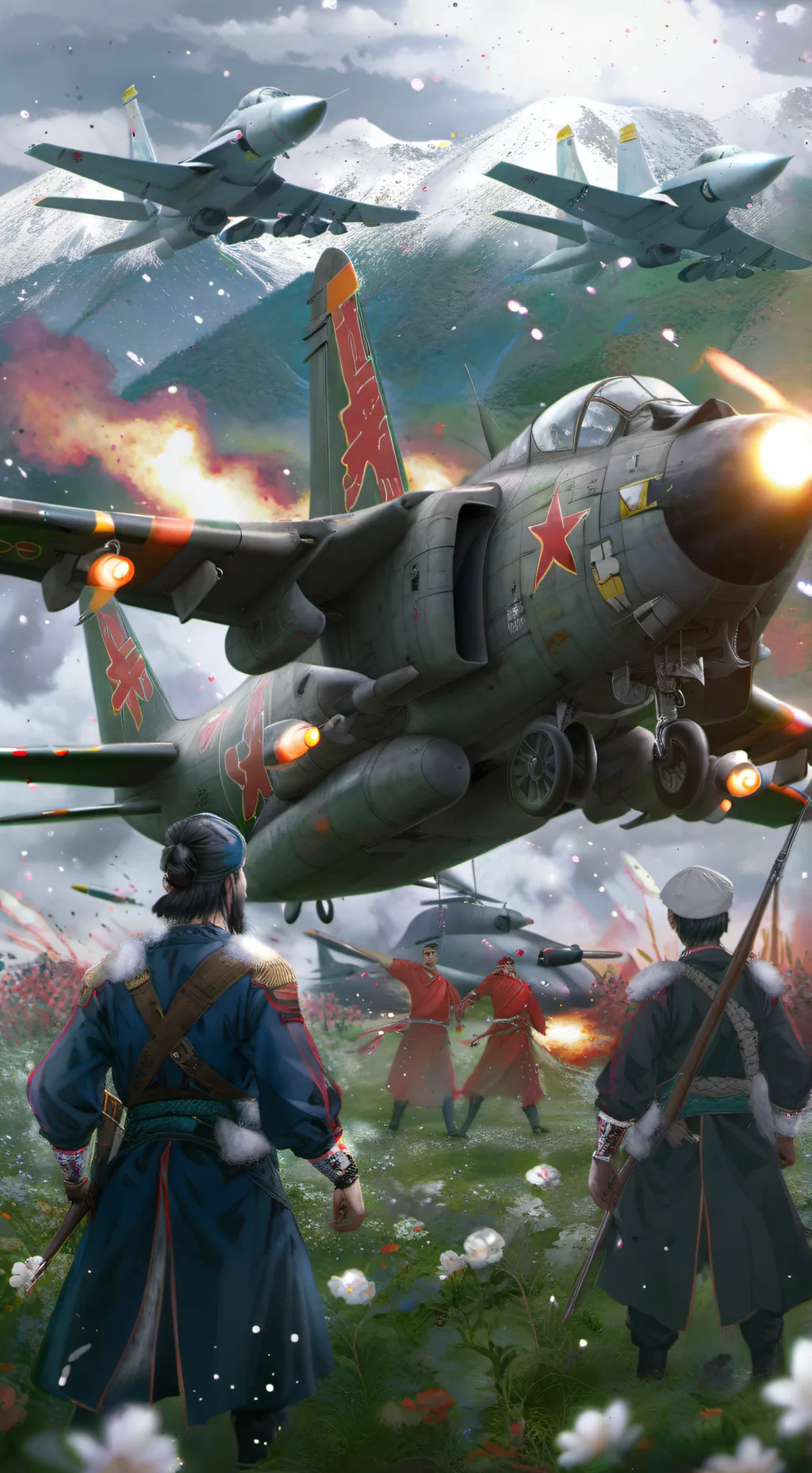 ai character: battle grounds background