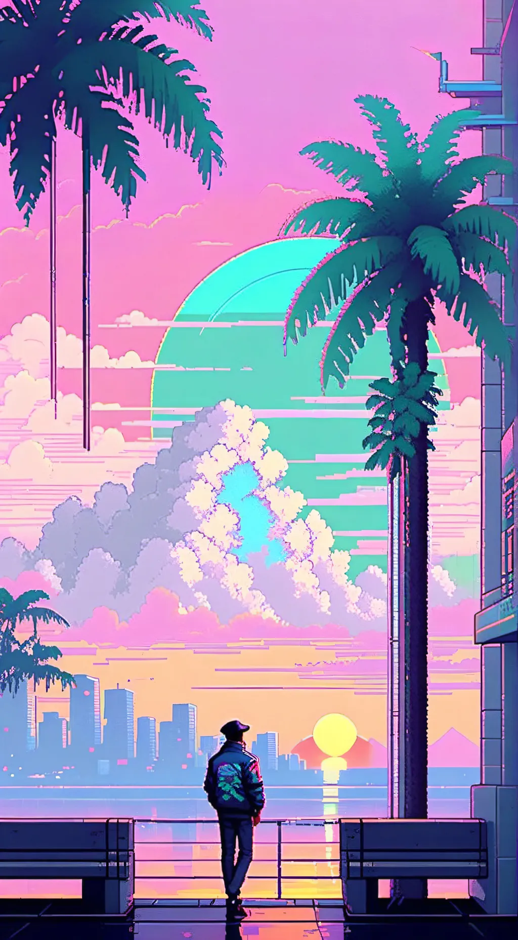 ai character: 1980's Love Story background