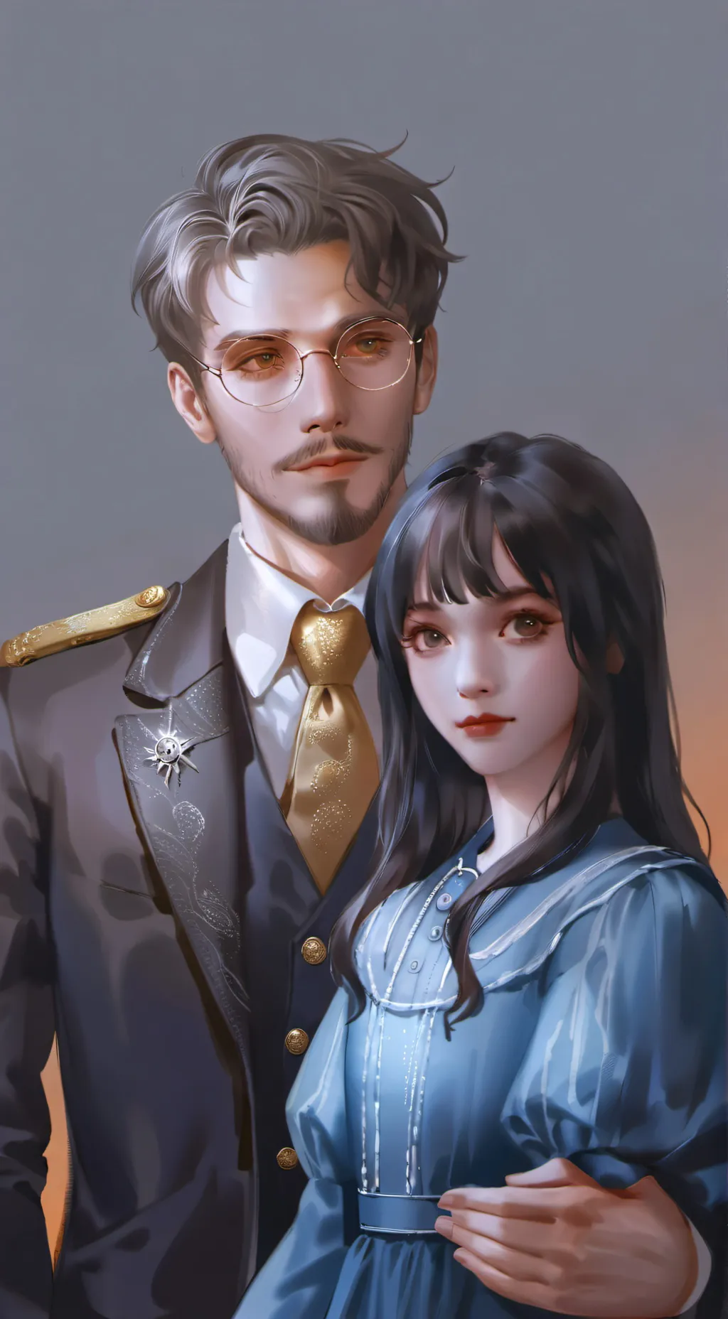 ai character: lemony Snicket  background