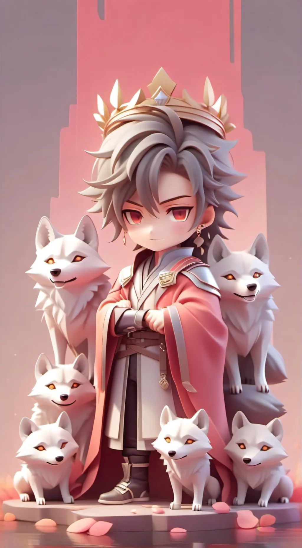 ai character: wolf king background