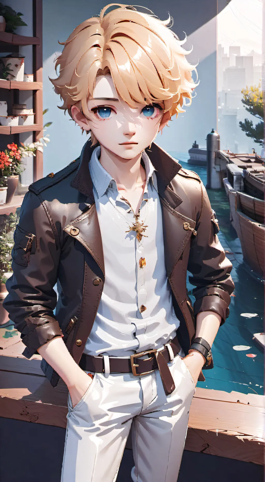 ai character: Armin  background