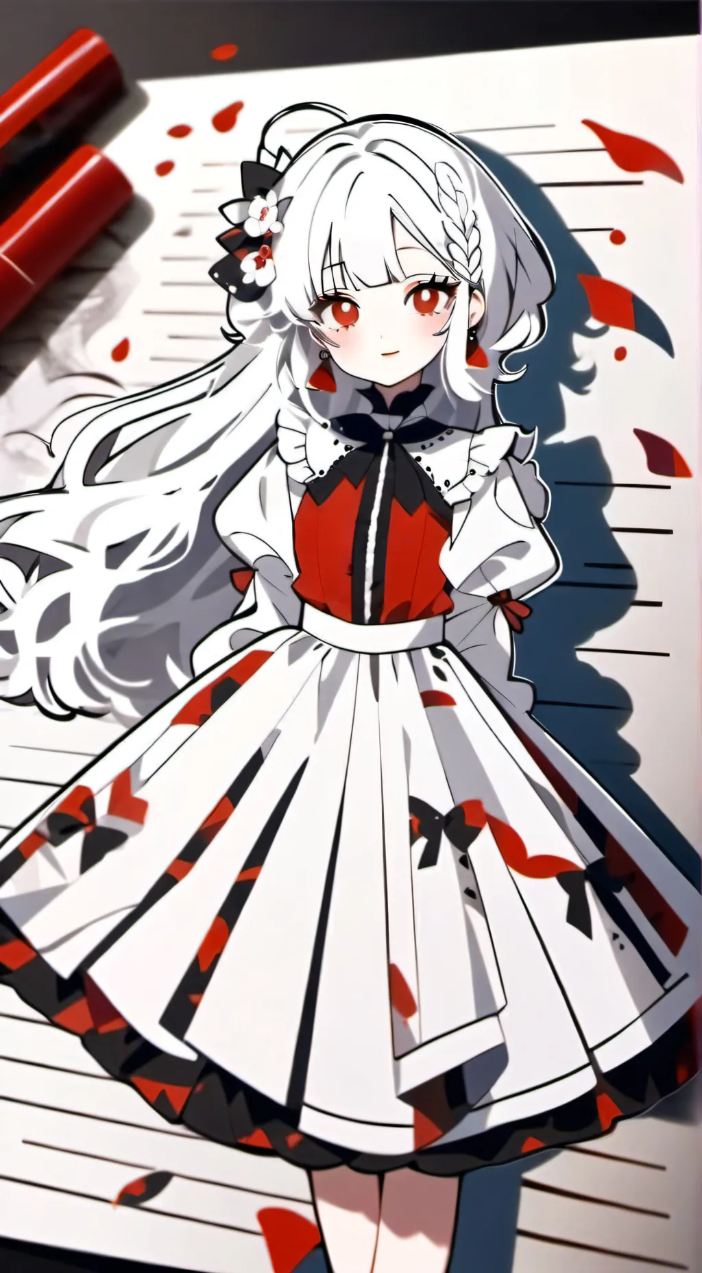 ai character: niña dragon background