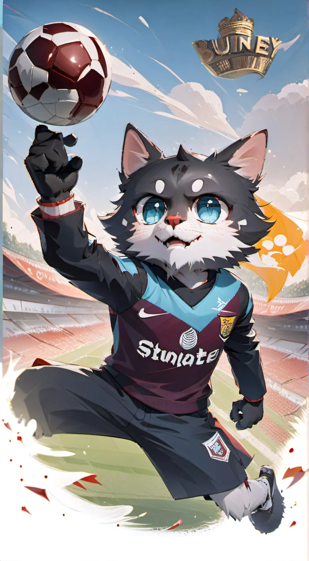 ai character: burnley mascot background
