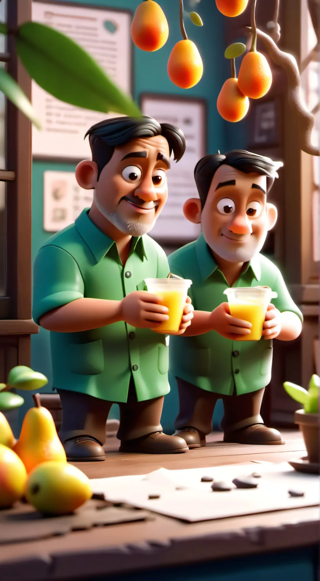 ai character: mango x brash background