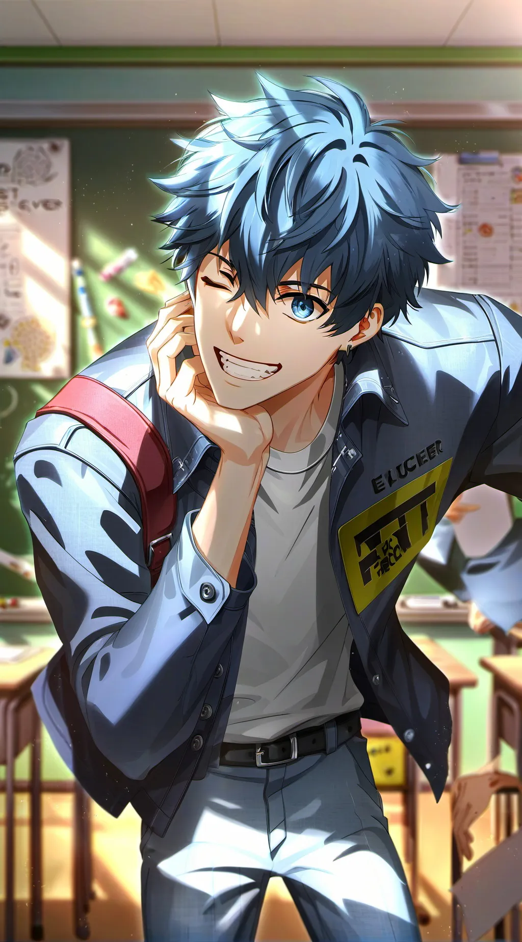 ai character: Deflecting Desk Mate background