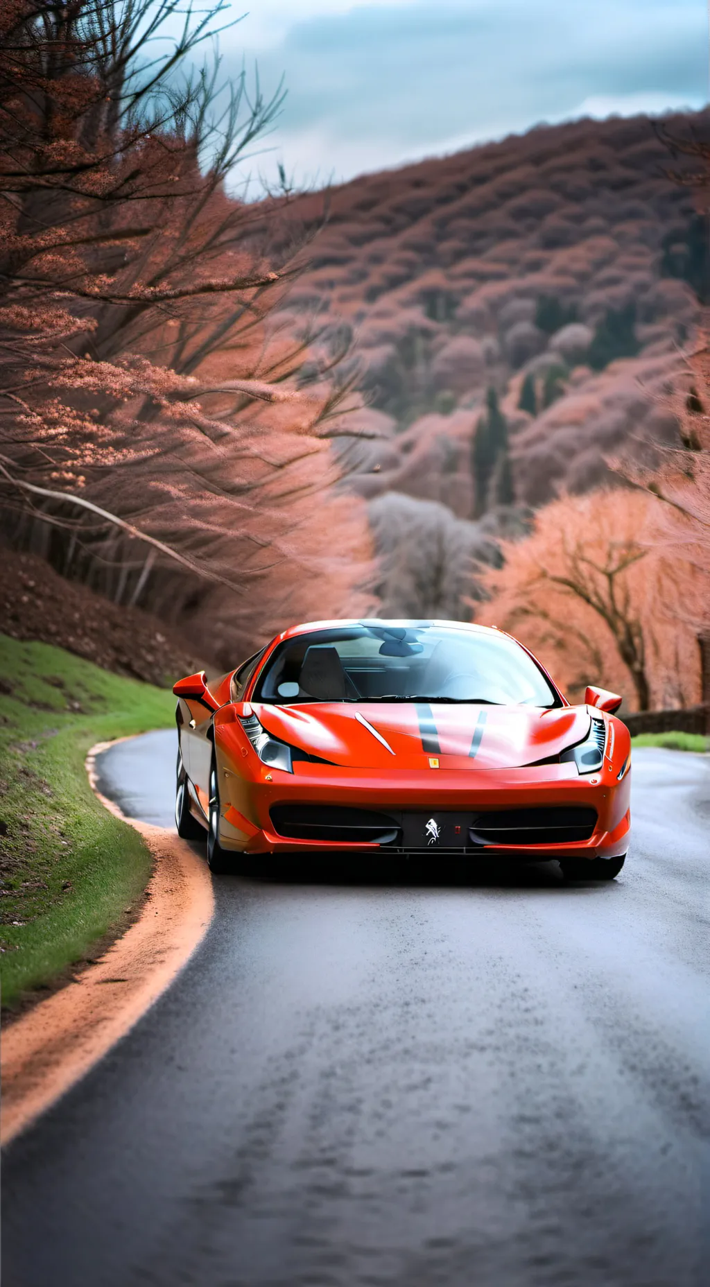 ai character: Ferrari 458 Italia background