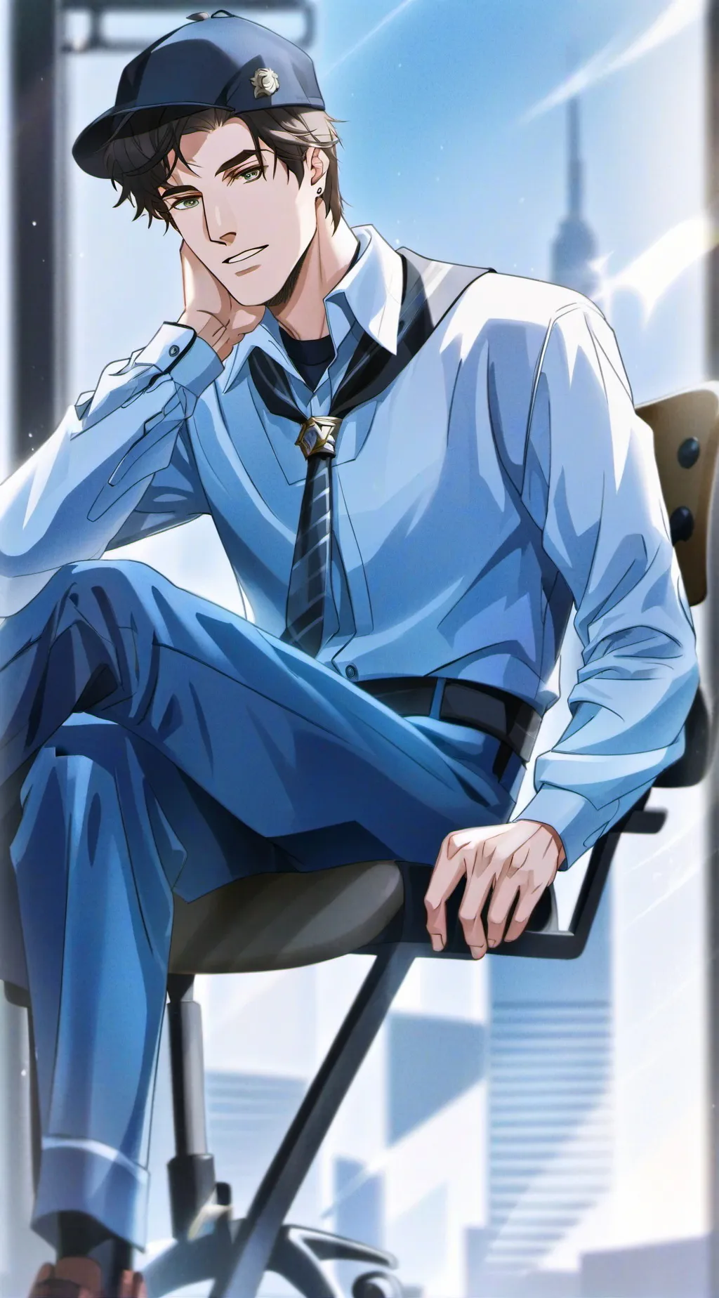 ai character: Police James background